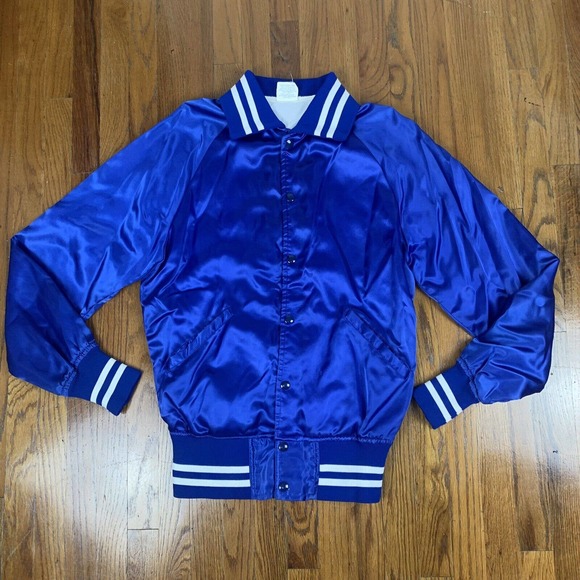 VTG Howe 22nd Grammy Awards 1980 Satin Blue Jacket 70s 80s Blue SZ Small - Picture 2 of 10